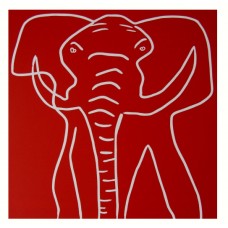Linocut " Elephant " by Jane Bristowe - Limited edition x/50. Framed Linocut " Elephant " by Jane Bristowe - Limited edition x/50. Framed
